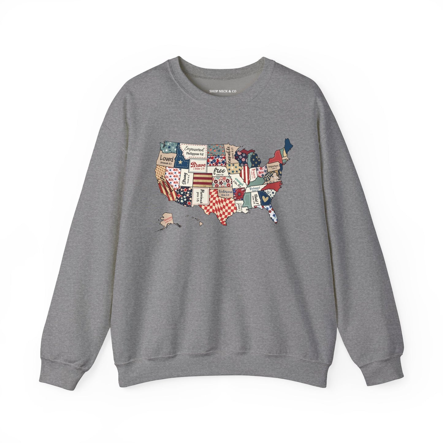 Retro USA Map Crewneck