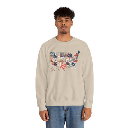 Retro USA Map Crewneck