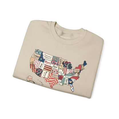 Retro USA Map Crewneck