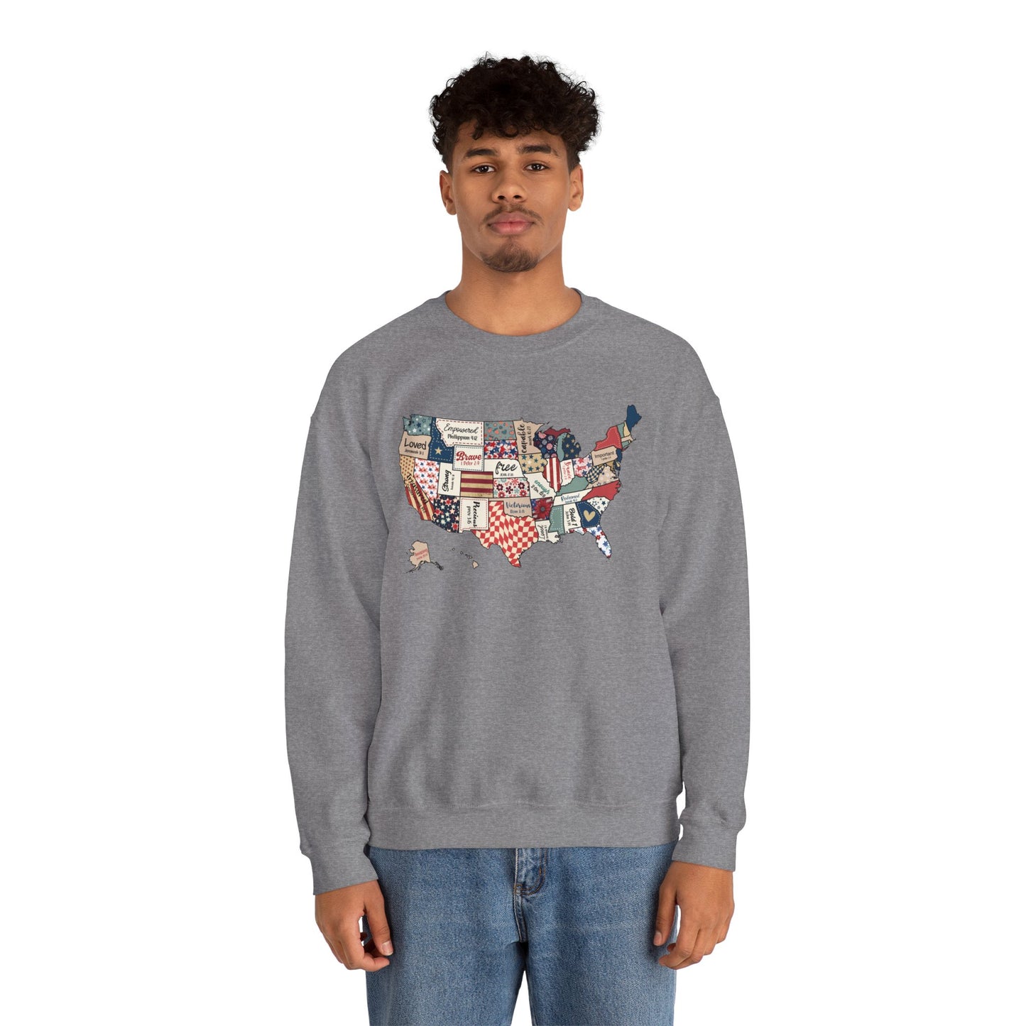 Retro USA Map Crewneck