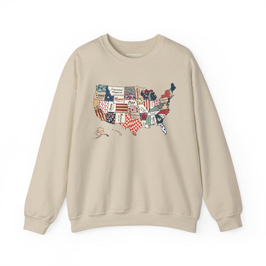 Retro USA Map Crewneck