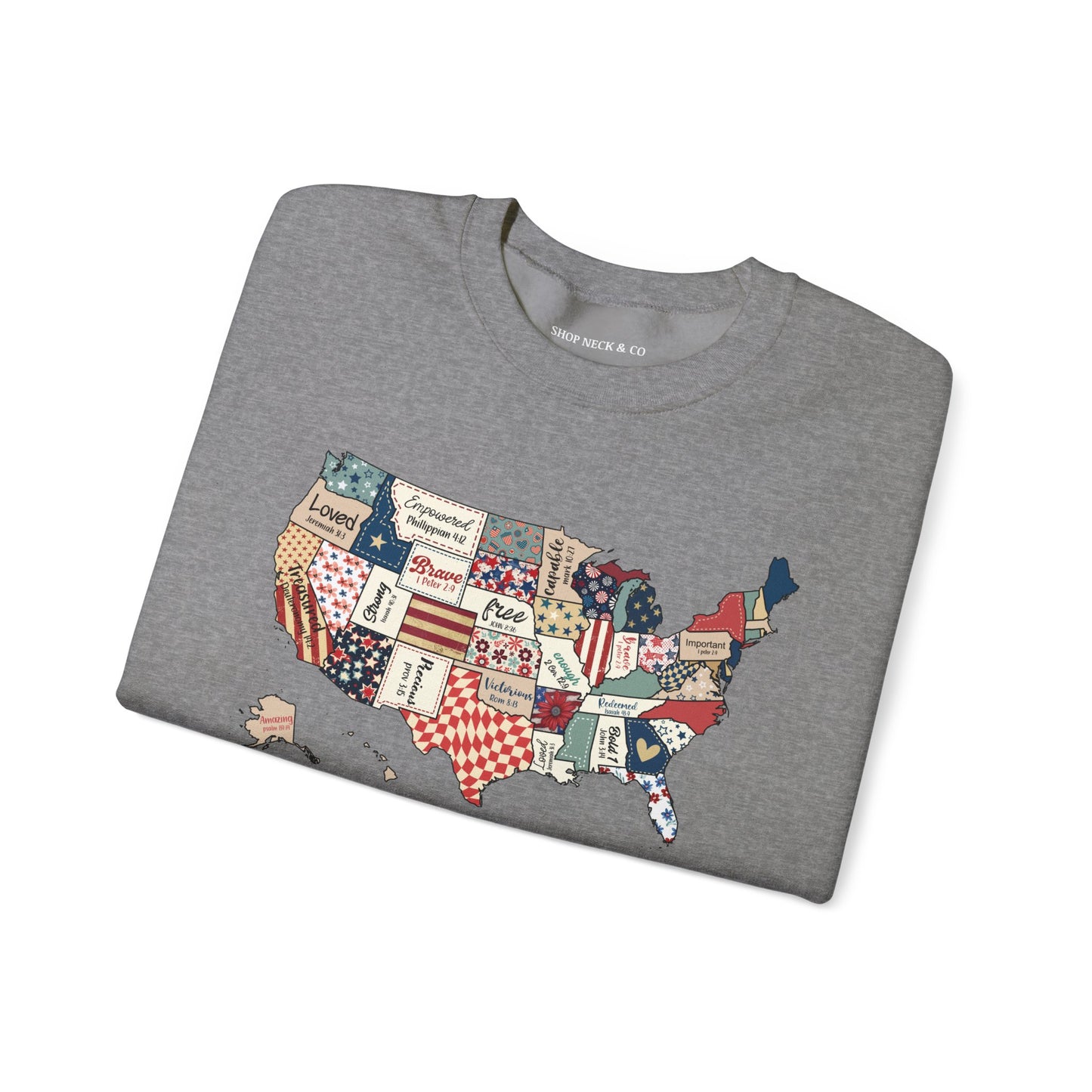 Retro USA Map Crewneck